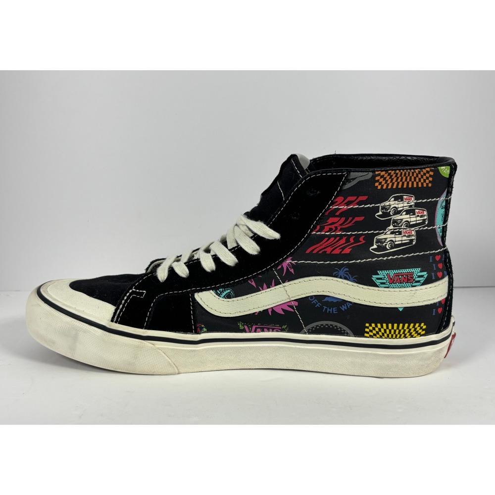 Vans Sk8-Hi Lady Vans Collage Print Black Multi Color Sneakers 500714 Mens 9.5